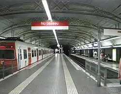 View of one of the Ferrocarrils de la Generalitat de Catalunya platforms