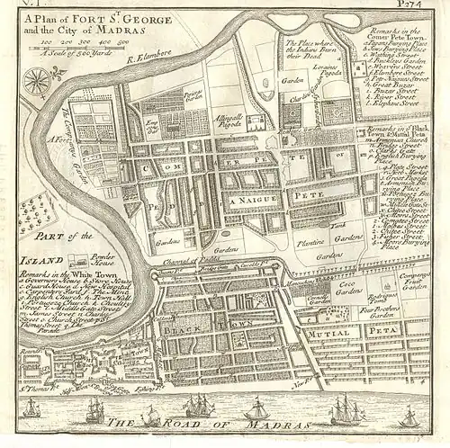 Plan of Fort St George & Madras in 1726