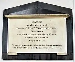 photograph: Norwich plaque to Daniell
