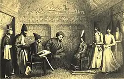 He also sketched the heir to the throne, Naser al-Din Shah Qajar.