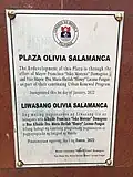 Plaza Olivia Salamanca 2022 Redevelopment Commemorative Plaque under Isko Moreno
