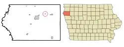 Location of Oyens, Iowa