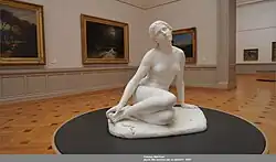 Young girl bitten by a snake (1850, marble)