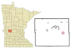 Location of Sedan, Minnesota