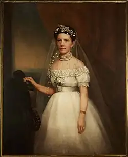 Portrait of Ernestine Sabourin of New Orleans on Her Wedding Day, 1896