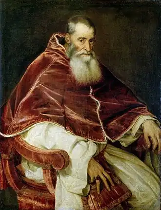 Titian, Portrait of Pope Paul III without a Cap