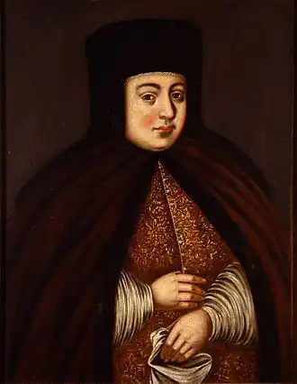 Image 1 Natalya Naryshkina Painting: Anonymous Natalya Naryshkina (1651–1694) was the Tsaritsa of Russia from 1671–1676 as the second spouse of Tsar Alexis I of Russia. She was the mother of Tsar Peter I of Russia (Peter the Great), who was born in 1672. More selected pictures