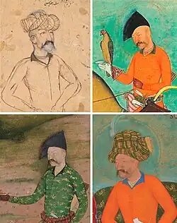 Portraits of Shah Abbas I by Bishandas (1615-1620).[8]