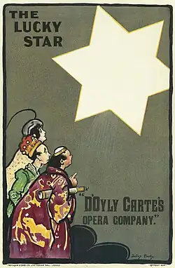 Poster for The Lucky Star (1899) by Dudley Hardy