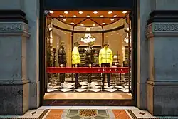 Prada window display at Galleria Vittorio Emanuele II in Milan, Italy