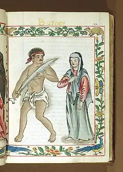 Bruneian warrior with wife