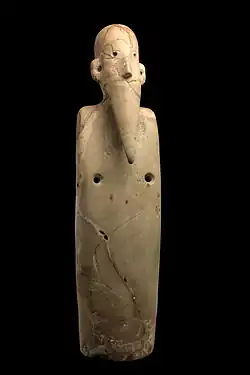 Figurine of a bearded man by the late Naqada I-early Naqada II culture, 3800–3500 BC, from Upper Egypt. Musée des Confluences (Lyon, France)
