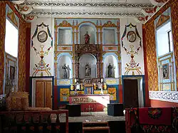 Interior of the reconstructed chapel of the Santa Barbara Presidio