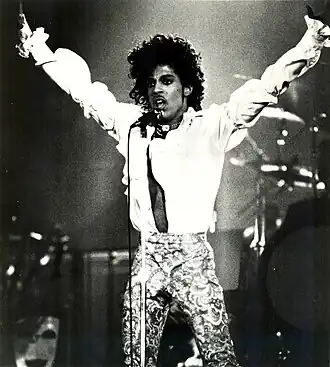 Recording artist Prince was one of the most influential musicians of the decade. His 1984 Purple Rain album was certified 13× Platinum by the RIAA.