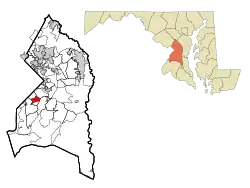 Location of Marlow Heights, Maryland