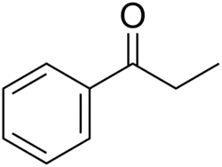 Skeletal formula of propiophenone