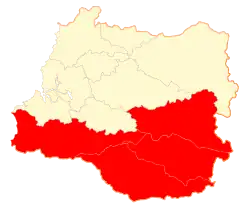 Location in the Los Ríos Region