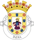 A proposal for a coat of arms for the colony of Portuguese India, at the request of the General Agency of the Colonies, for the Portuguese Institute of Heraldry and prepared by Afonso Dornelas in June 1932.