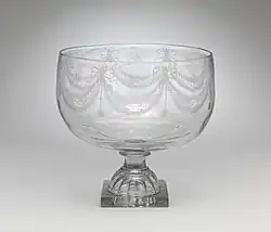 glass bowl with engraving