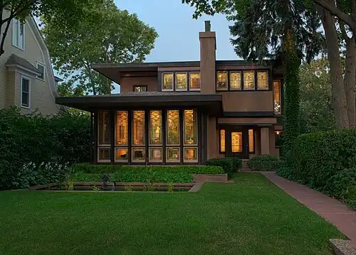 Edna S. Purcell House; Minneapolis, Minnesota 1913 by Purcell and Elmslie