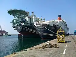 Moored at Drydock World Dubai in late 2013
