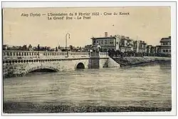 The flood of Queiq River in February 1922