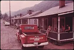 Row of miners' homes, 1974
