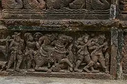 Terracotta relief at Rajrajeswara temple