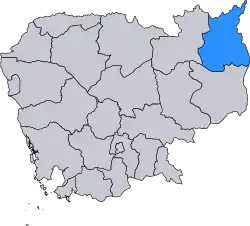 Location of Ratanakiri in Cambodian