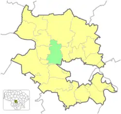 Location of Raudondvaris Eldership