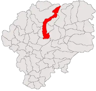 Location in Bistrița-Năsăud County