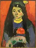 Alexej von Jawlensky, 1910, Red Blossom, oil on board