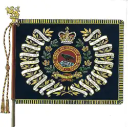 Regimental colour, with additional battle honours (2019).