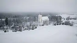 A churchyard in Pihla