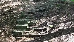 Remains of stairs from the house of Hermann Göring in 2019