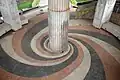 The Monument’s central pillar, entry to the staircase, and floor mosaic