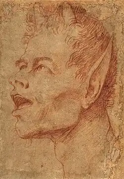 Head of a Satyr, ca. 1625–30, red chalk, 30.3 x 21.1 cm., Metropolitan Museum of Art