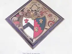 Hatchment of a male Riccard leaving a widow - probably not Sir Andrew
