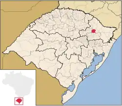Location of Ipê, Rio Grande do Sul