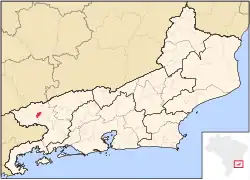 Location of Porto Real in the state of Rio de Janeiro