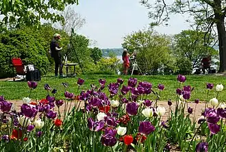 The grounds are a popular place for landscape painting.