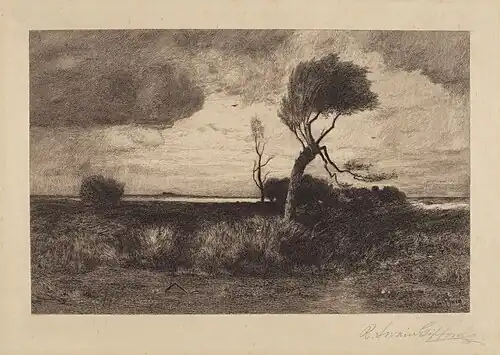 Near the Coast, large plate (1886) etching, plate: 17.4 × 27.1 cm (6 7/8 × 10 11/16 in.), National Gallery of Art, Washington, D.C.