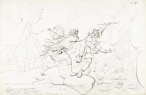 The Death of Lemminkäinen, Robert Wilhelm Ekman, 1860