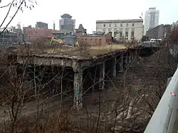 East end being filled in, January 2017