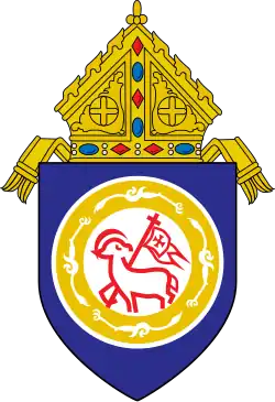 The Agnus Dei on the coat of arms of the Roman Catholic Diocese of Chengdu