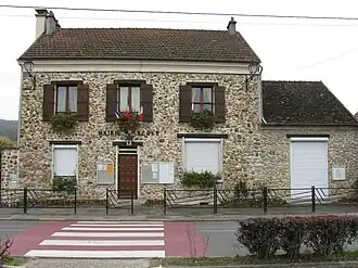 The town hall and school of Romeny-sur-Marne