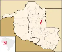 Location in Rondônia state