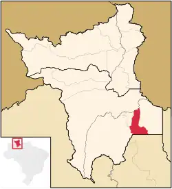 Location in Roraima state
