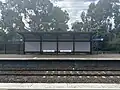 Station shelter on Platform 2, October 2024