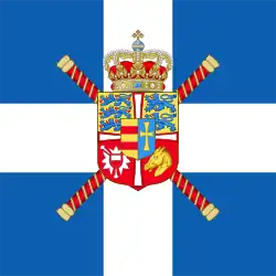 Flag of King Constantine I of Greece in his capacity as a Field Marshal (1914–1917 and 1920–1922)